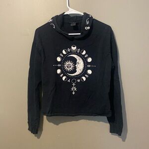 Moon hoodie crop